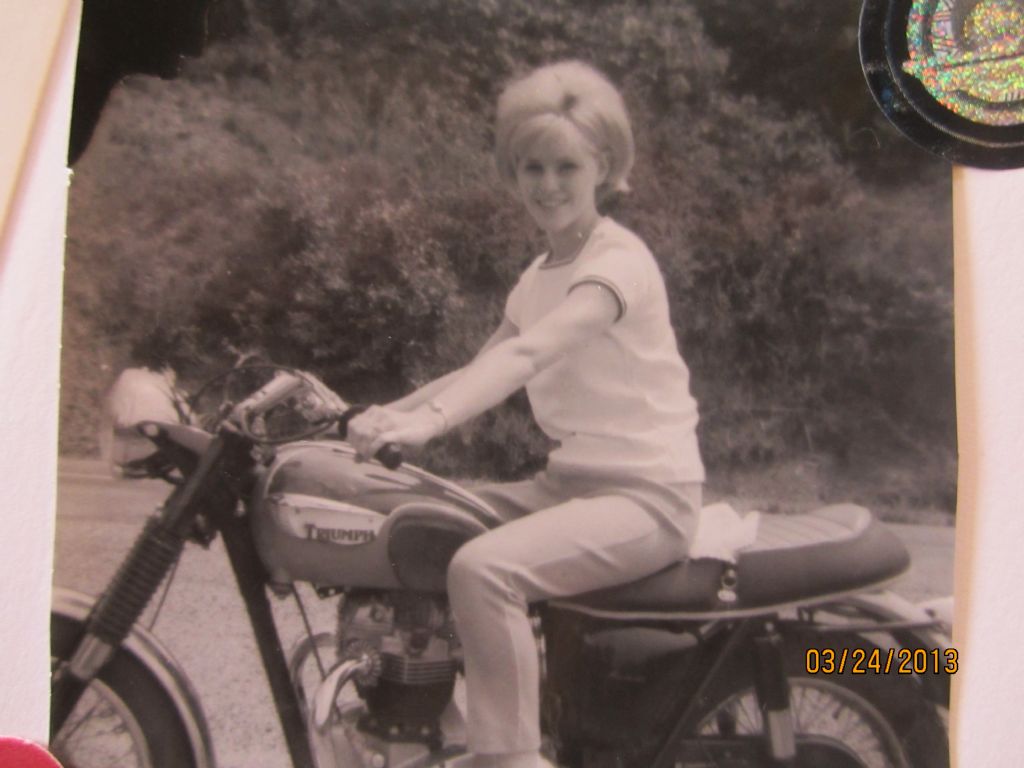 Mrs. RT. A good looking girl on a good looking bike  1968